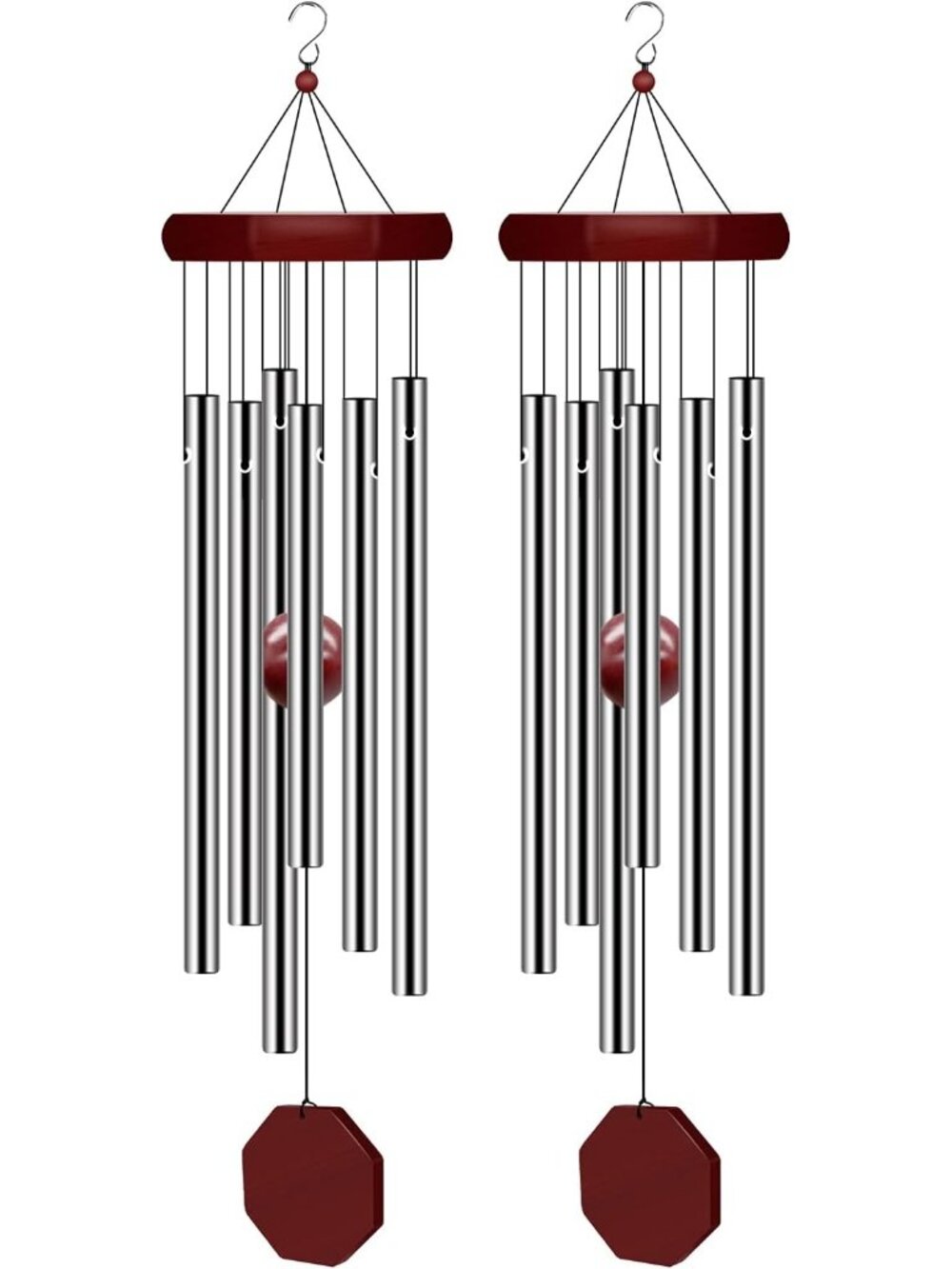 New 2 Pack Memorial Wind Chimes Outdoor Large Deep Tone